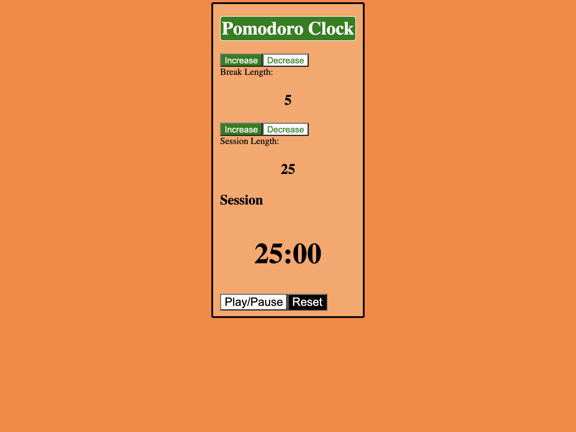 Pomodoro Clock